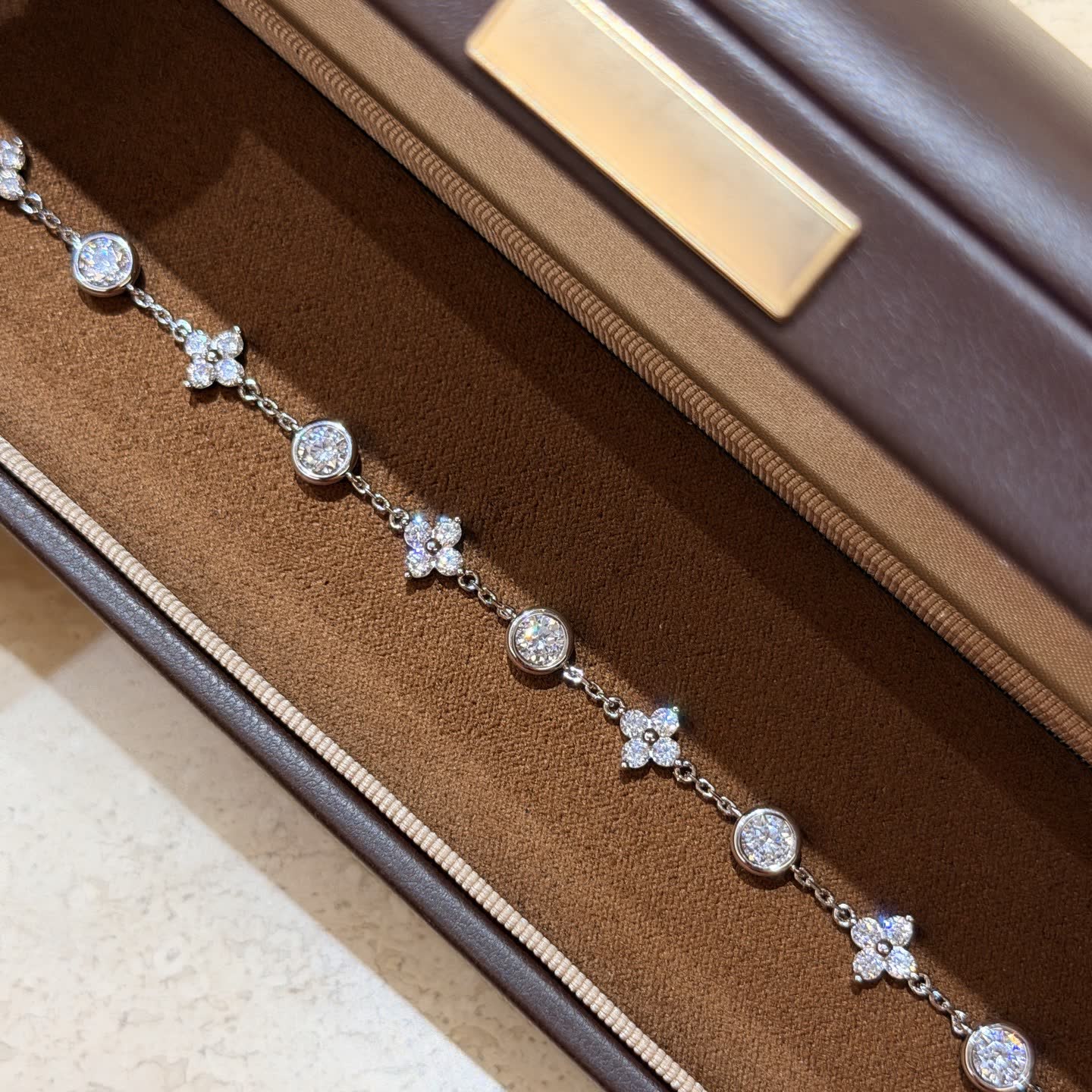 Van Cleef & Arpels S925 Silver Bracelet with Cubic Zirconia